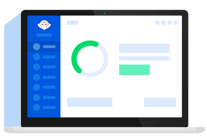 鲁大师电脑版主视觉：硬件检测与性能跑分宣传图